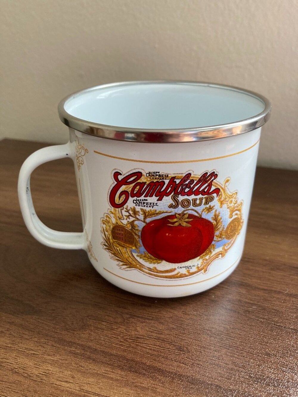 Vintage Campbell Soup Enamelware Mug 2001